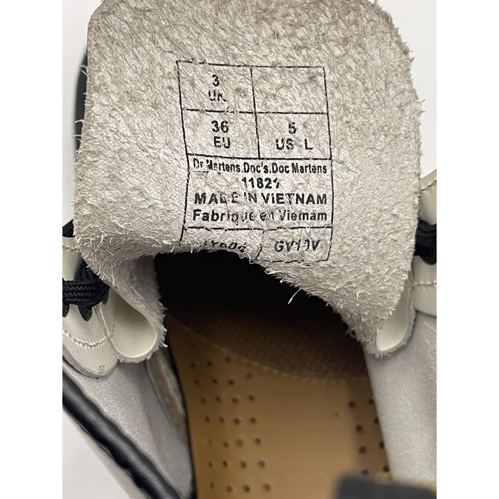 Dr. Martens 1460 Women's Size 5 White Smooth Leather Lace Up Combat Boots 11821 - Picture 6 of 6